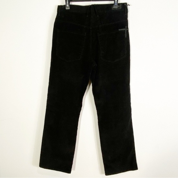 RtA Dexter Black Corduroy Belted Straight Leg Pants - Picture 7 of 11